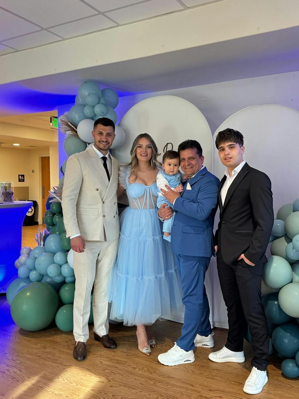 Geisha Ruffled Tulle Midi Dress