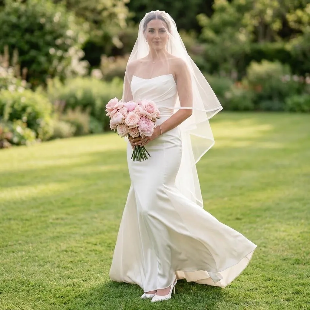 Alastair Strapless Satin Wedding Dress