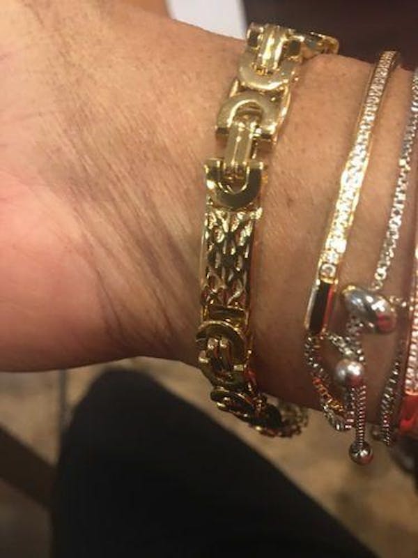 Gold Men's New Design Necklace/Bracelet Set