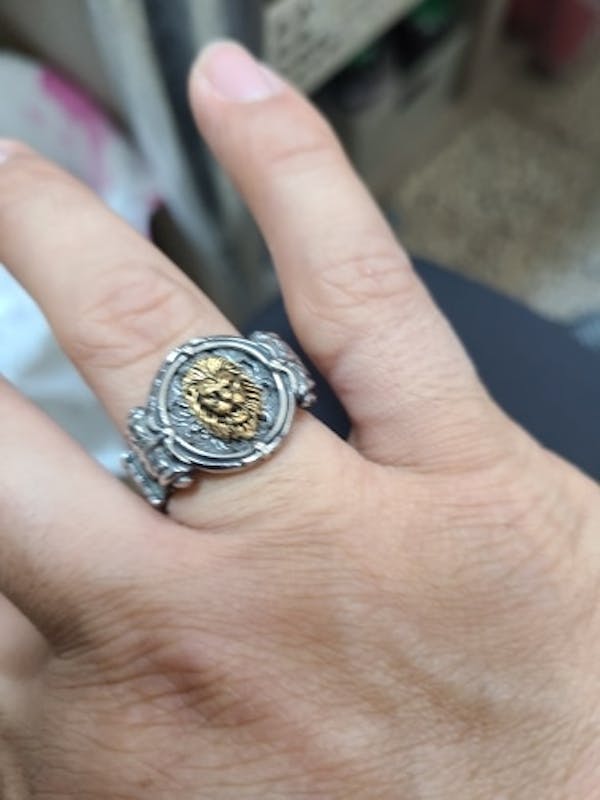 Unique Men's Africa Grassland Lion Ring