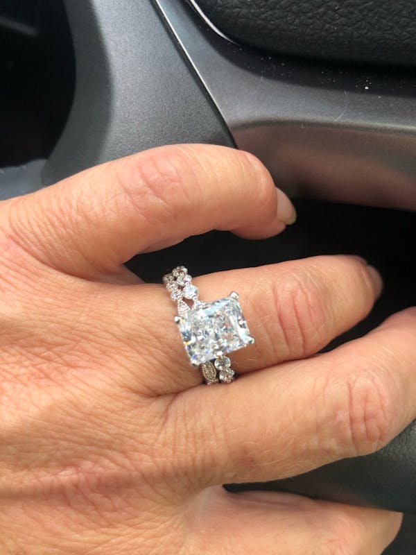 Lab Created Diamond Engagement Ring Set