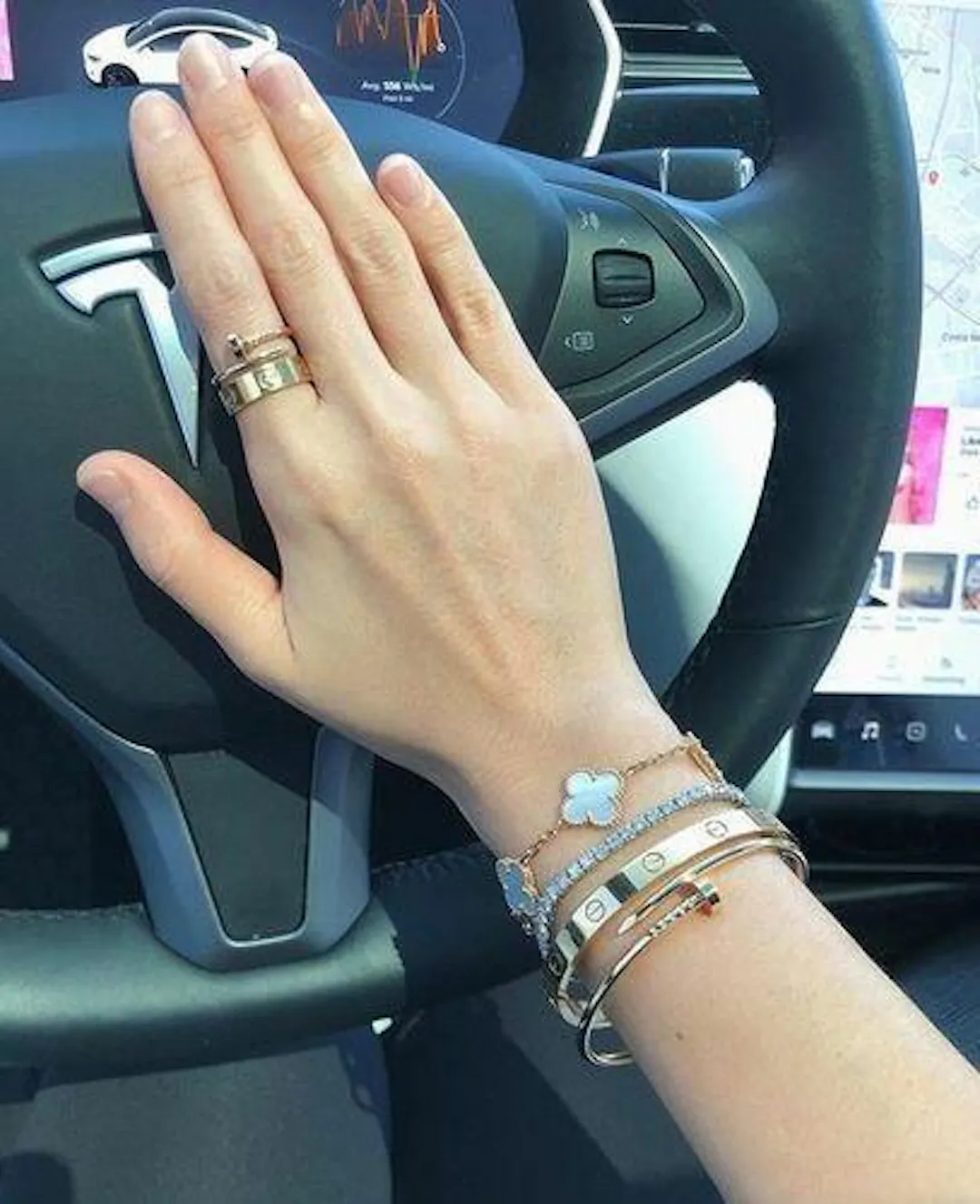 CLOVER BRACELET 5 MOTIFS MOP