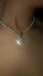 Heart Shaped Pearl Pendant Necklace