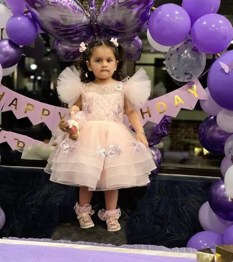 Sequins  Princess Yellow Girl Dress Knee Length Puffy Sleeve J258