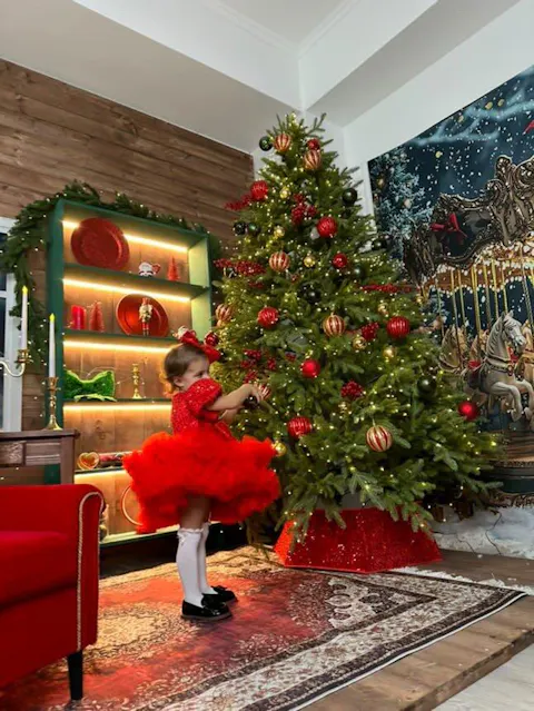 Sequins Lilac Knee Length Princess Flower Girl Dress J286