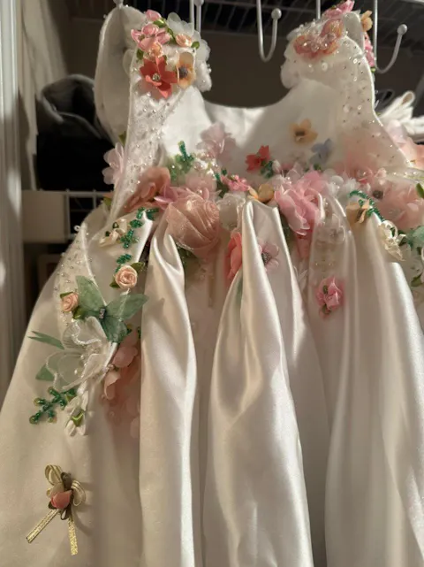 Luxury Flower Girl Dress Beaded Princess Birthday Gown J830