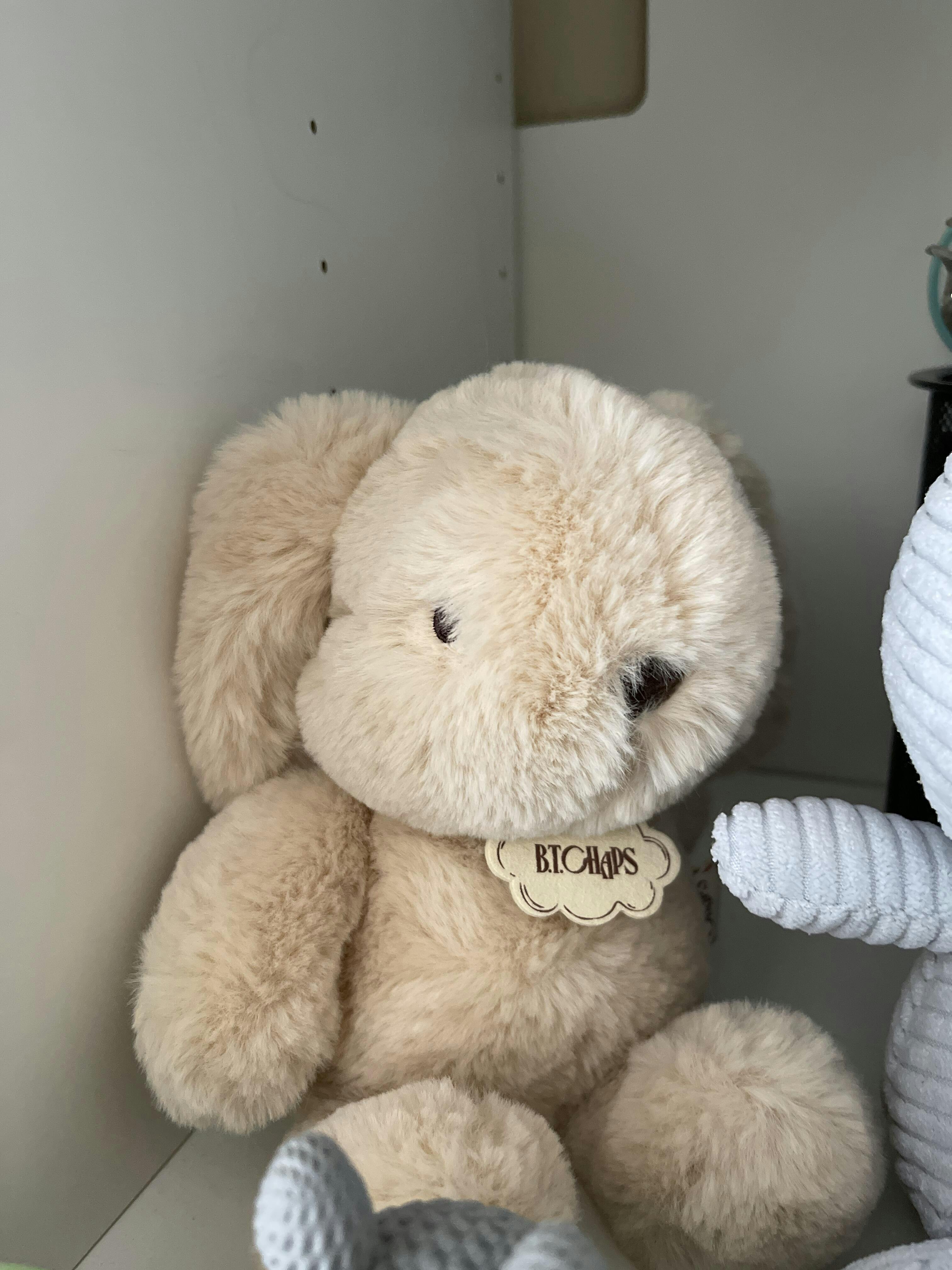 Plush BT CHAPS BUBBLES BUNNY BEIGE Beige ECO 9'' – JINI MINI