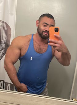 Chaos T-Back Tank Top - Dark Blue