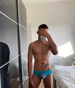 Classic Fit Lightweight Briefs - Green with Ice Cream Print