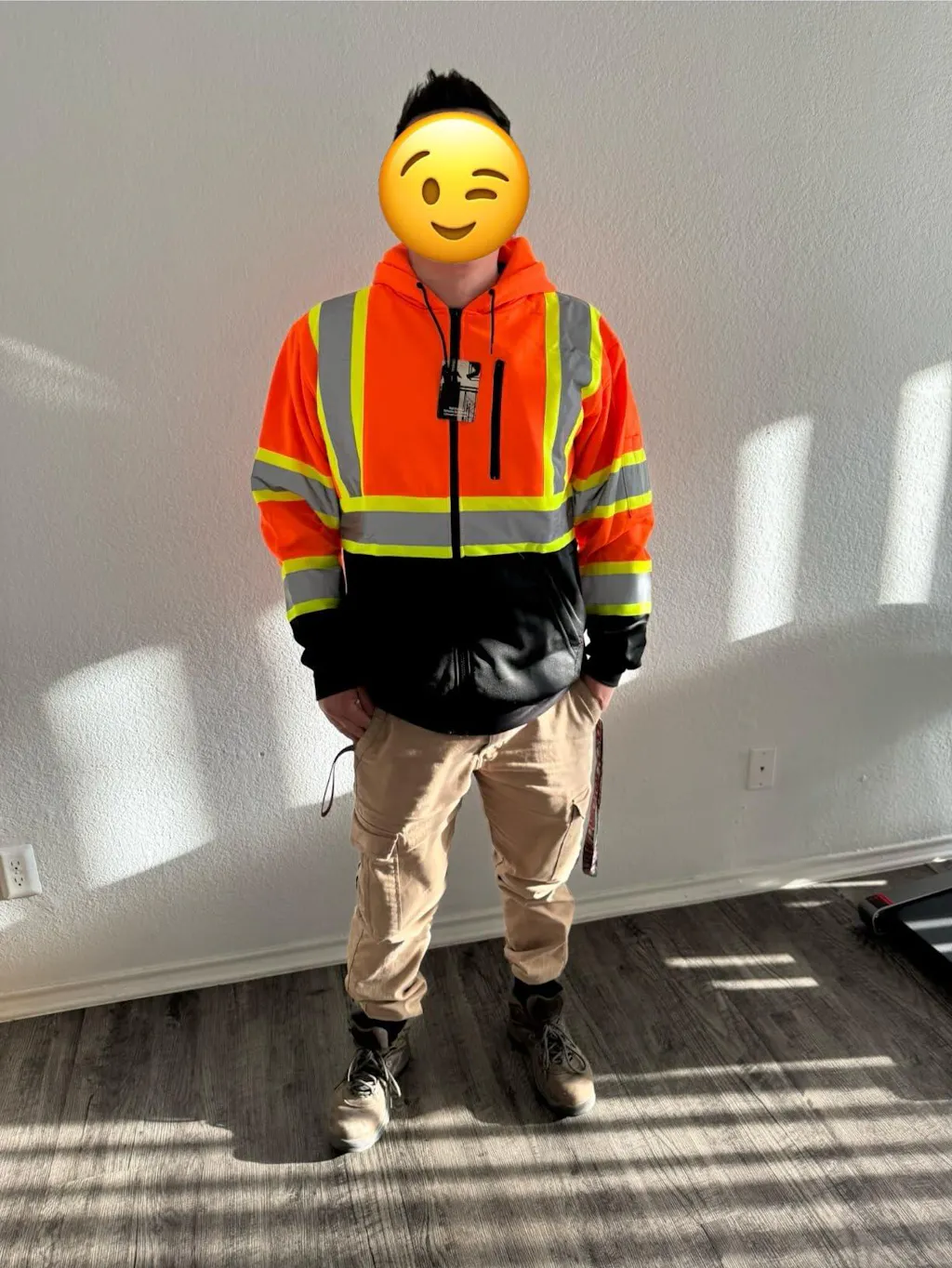 Safety hoodie customer photo
