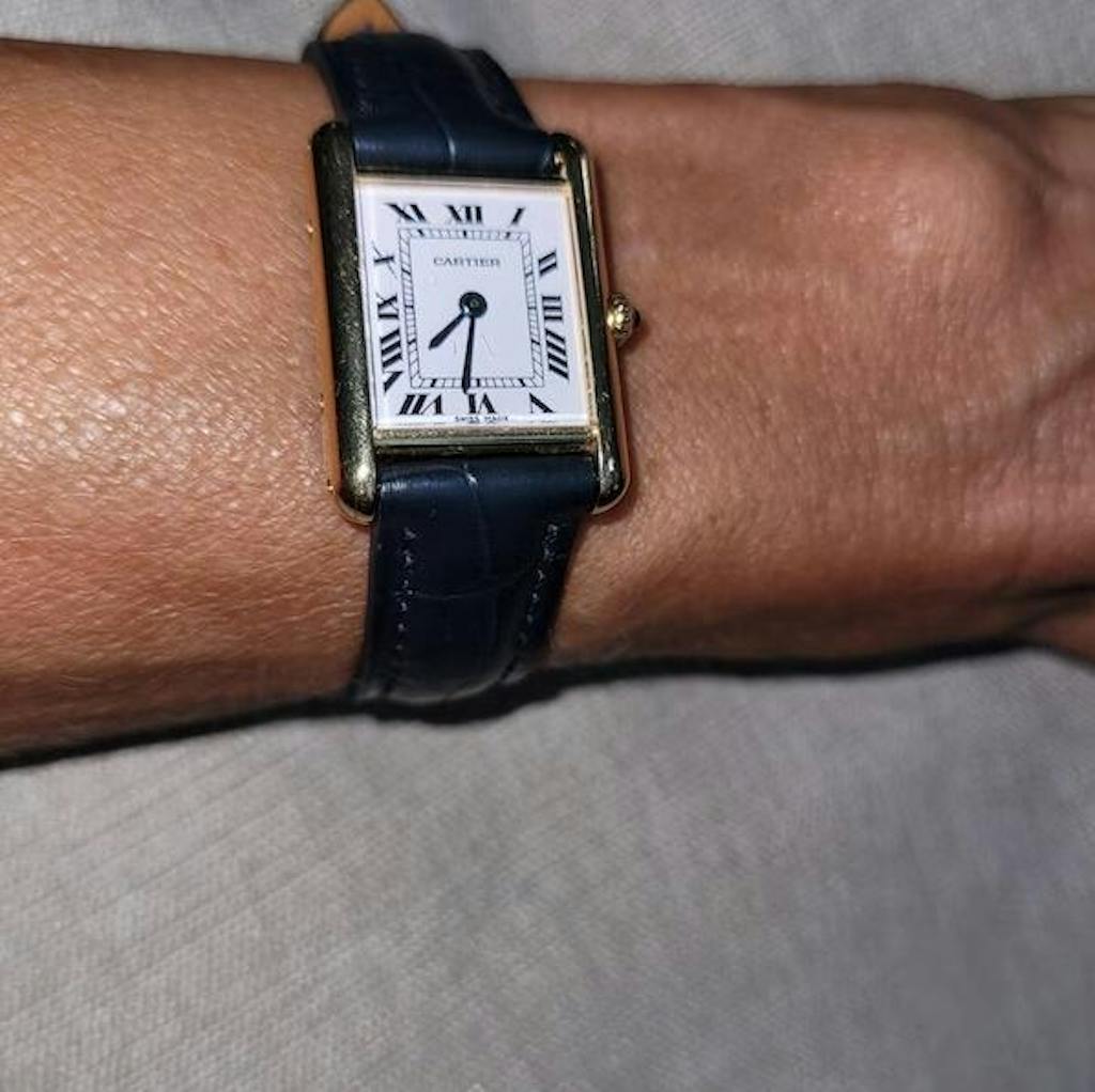 カルティエ タンク用 オーダーメイド革ベルト 折りたたみタイプ対応  時計バンド 本革
