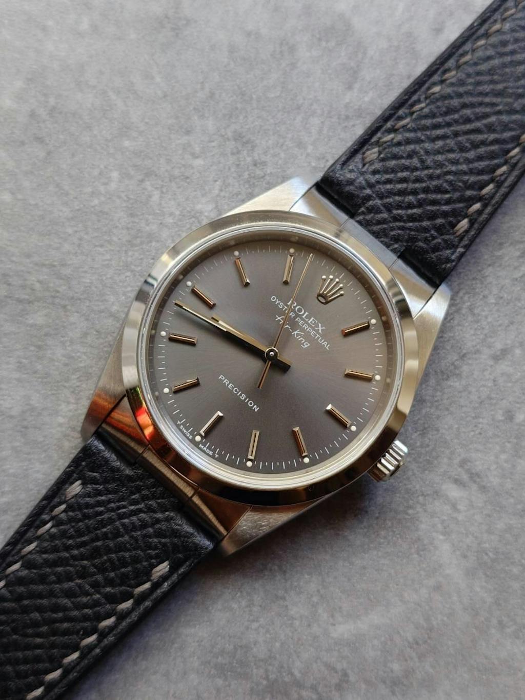 カーフスキン エプソン Haas社 フラットタイプ 腕時計ベルト アップルウォッチバンド 凹凸型 カーブエンド (弓カン)