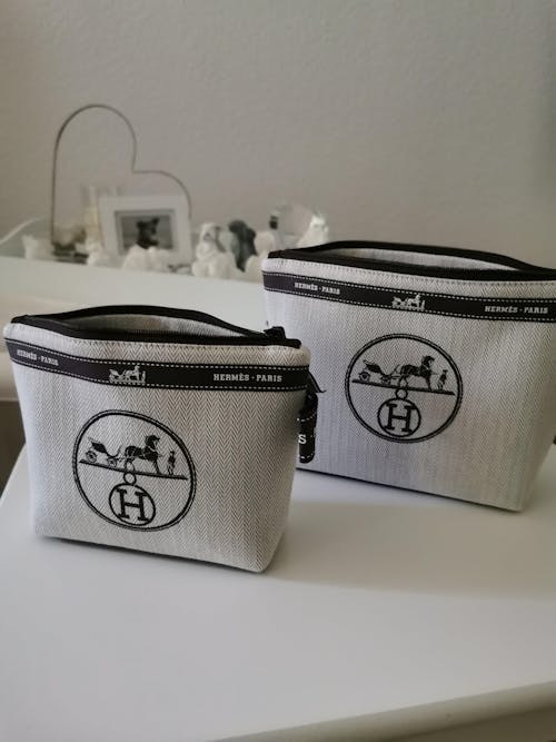 Upcycled Hermes Dust Bag-Glam Pouch