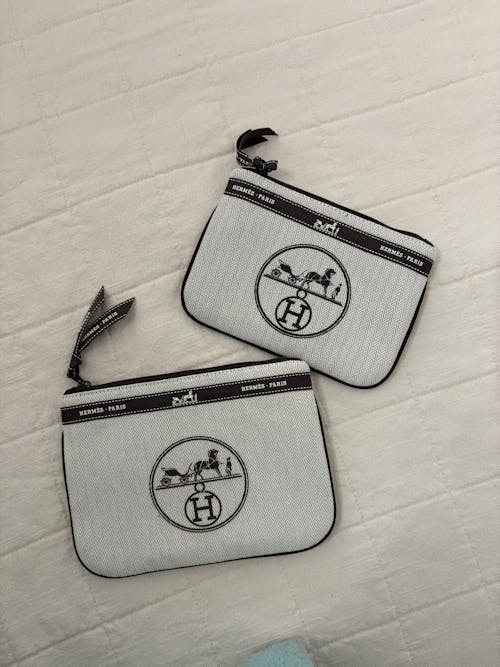 Upcycled Hermes Dust Bag-Coin Purse