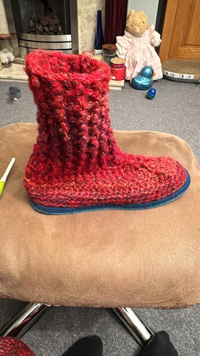 Snuggly Crochet Slipper Kit WITHOUT the yarn - choice of colours and soles