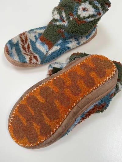 Thick Wool Felt Soles with Latex Grip  - Adult sizes