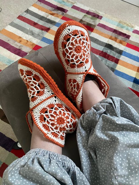 Thick Wool Felt Soles with Latex Grip  - Adult sizes