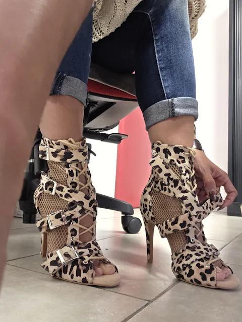 Nina Leopard - Stiletto heels  Customisable