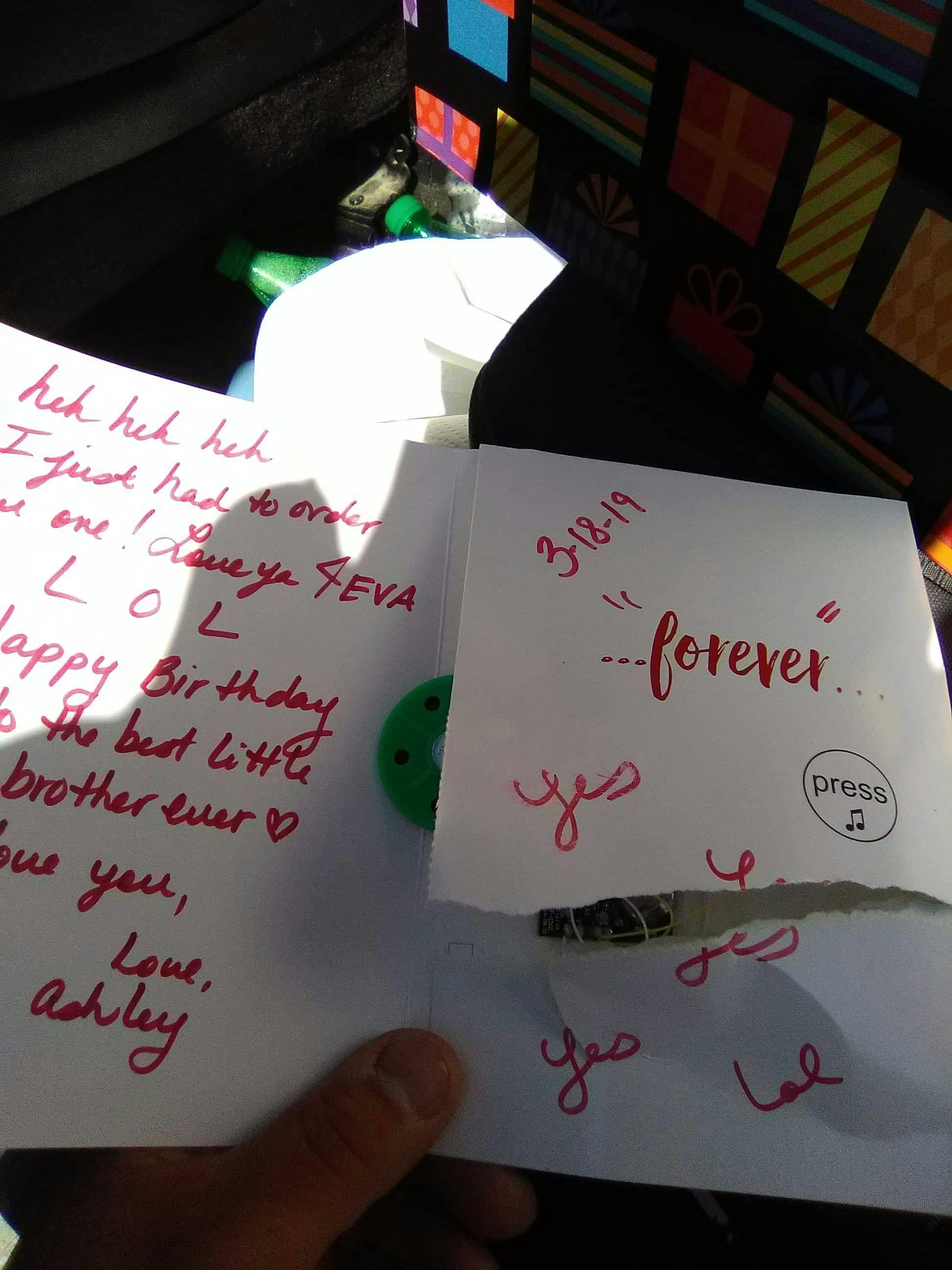 endless congratulations card with glitter loops for hours