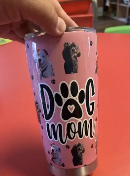 Dog Mom Tumbler World''s Best Dog Mom Tumblers Jewelry Drawing