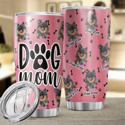 Dog Mom Tumbler World''s Best Dog Mom Tumblers Jewelry Drawing