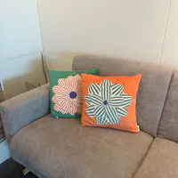 Retro Petal – Premium Velvet Suede Cushion Cover (16x16)