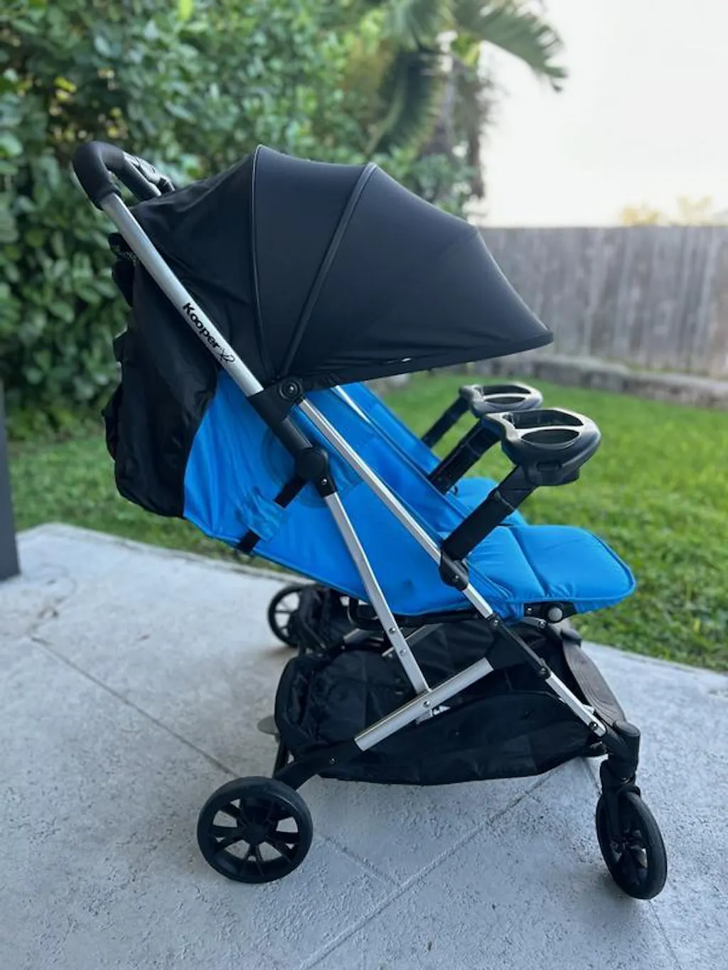 Kooper X2 Lightweight Compact Double Stroller With Trays