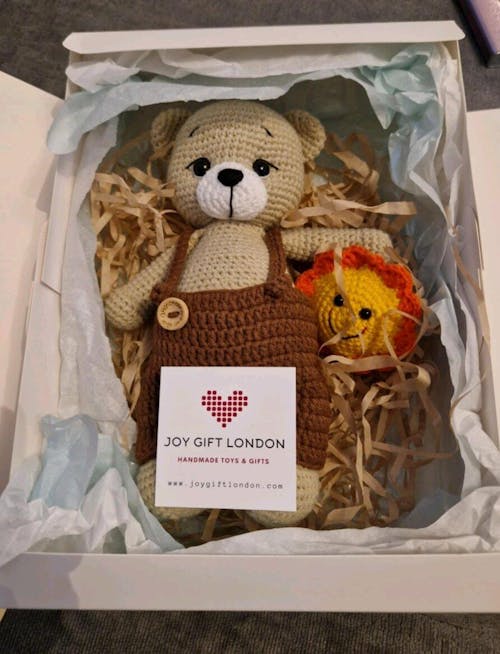 Crochet Cute Teddy Bear with Fancy Jumpsuit