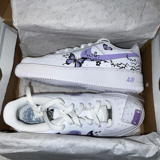 Purple Butterflies Custom Air Force 1