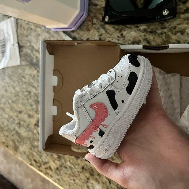 cow print custom af1