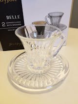 J.L Coquet Hémisphère White double espresso cup and saucer