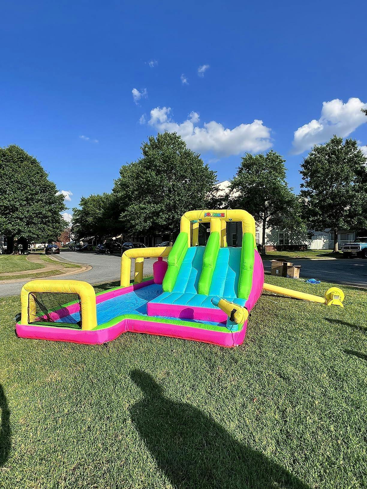 JOYMOR Inflatable Bounce House Water Slide Park with 20ft Slides and A ...