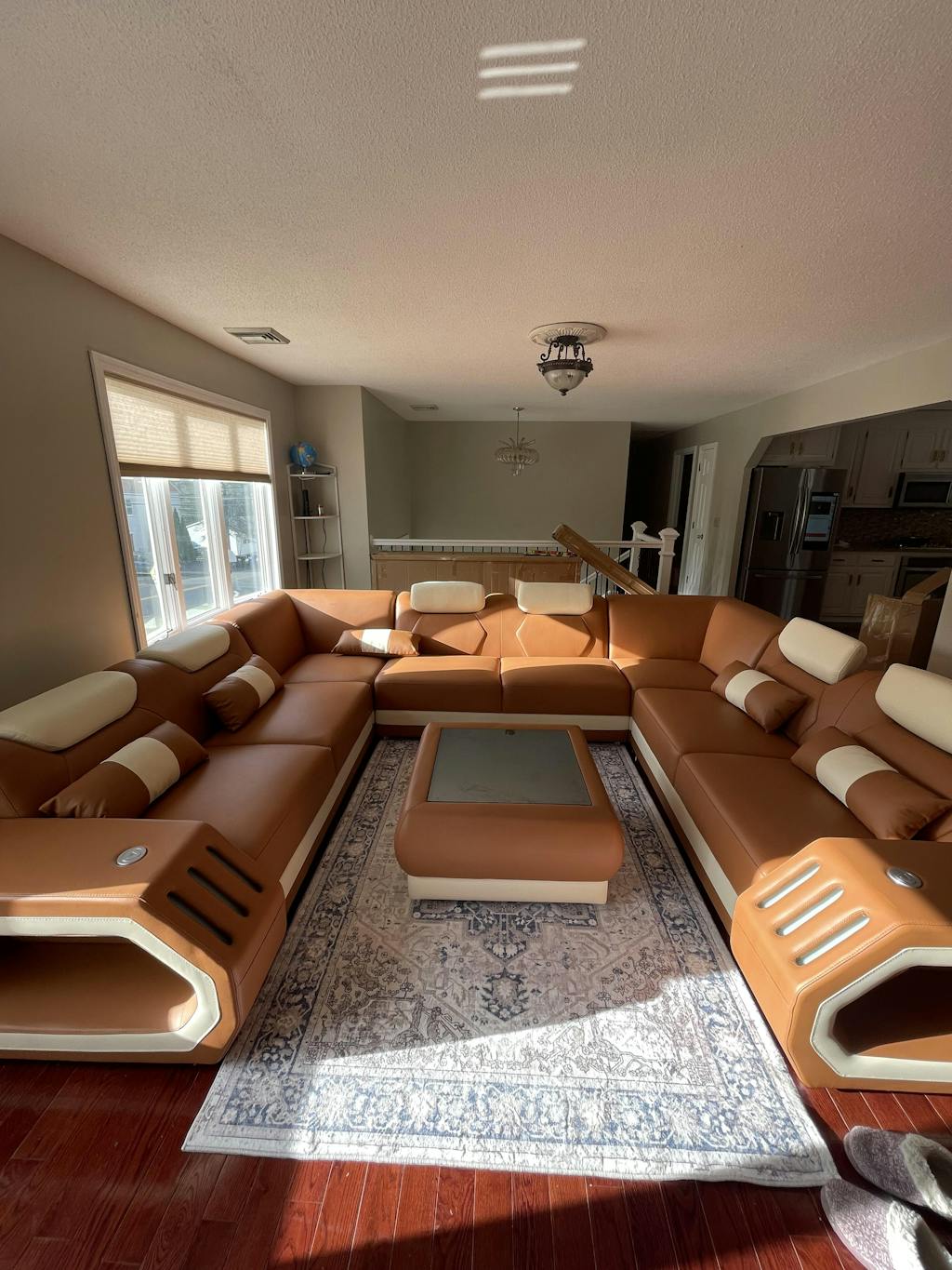 Sahara U Shape Leather SectionalModern Furniture Store Las Vegas Jubilee Furniture