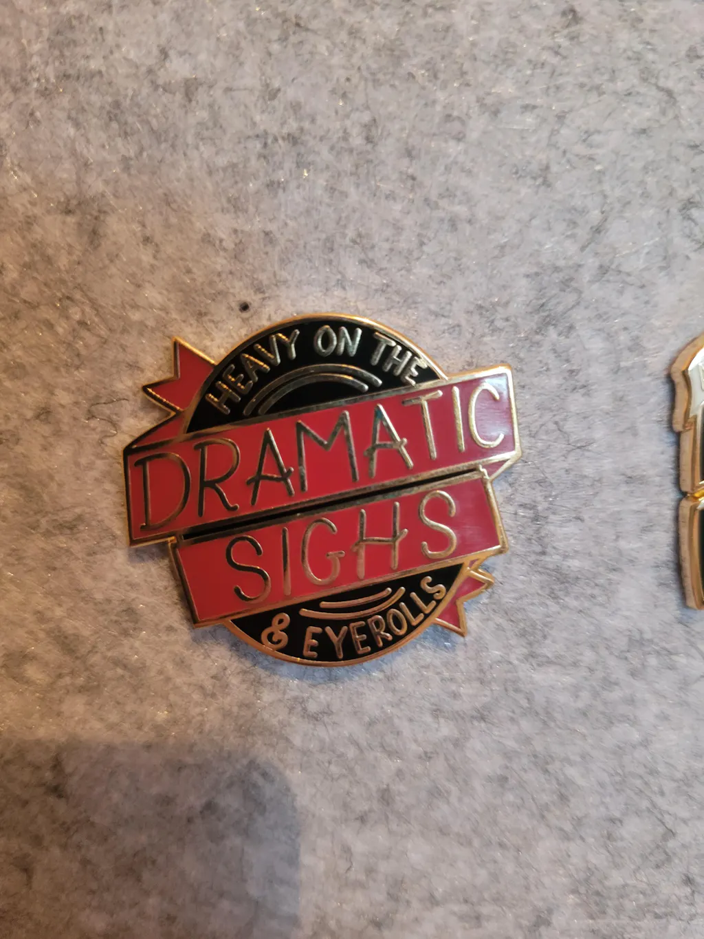 Dramatic Sighs & Eyerolls Lapel Pin