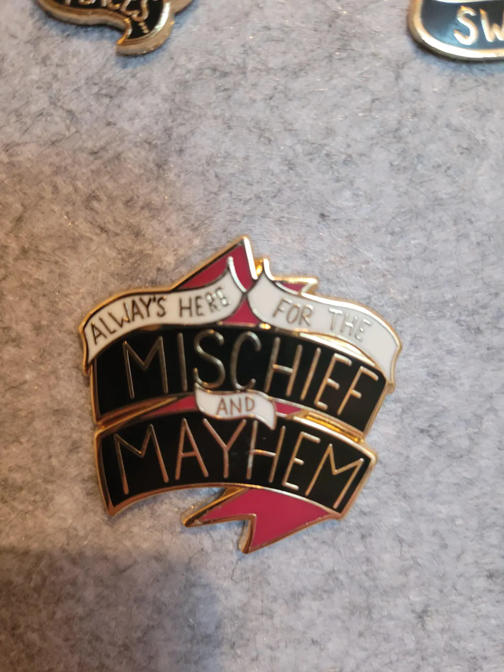 Mischief And Mayhem Lapel Pin