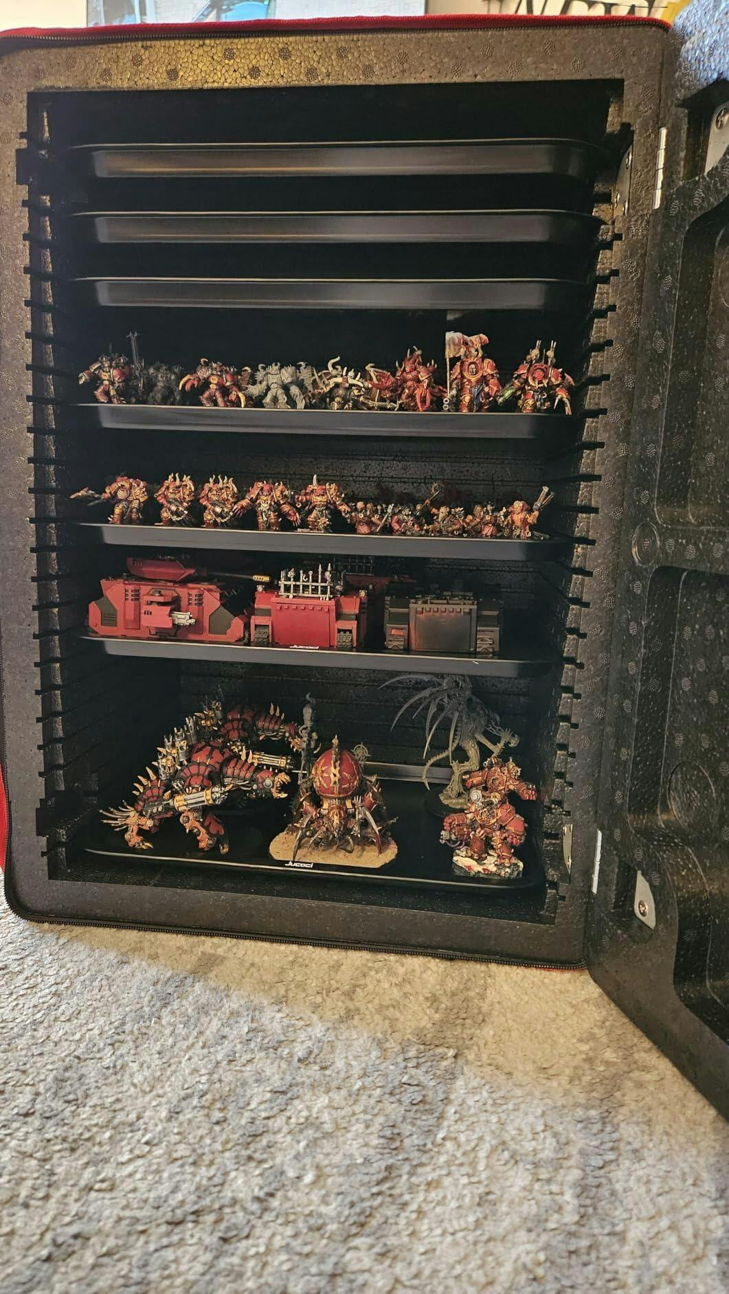 Jucoci 7pcs Trays Foam Miniatures Storage Case