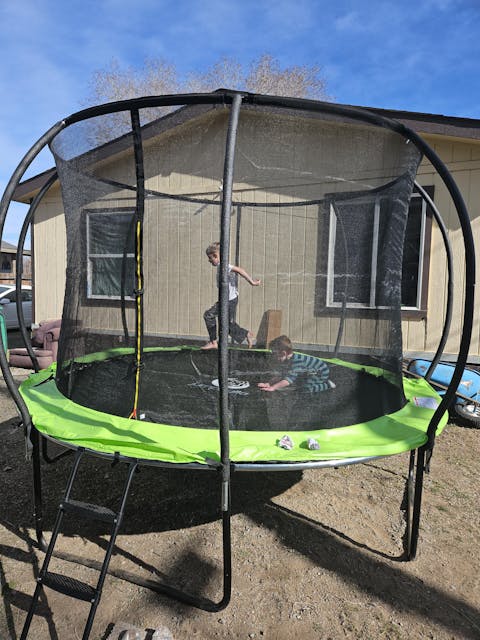 Jumpzylla 14FT Trampoline with Enclosure & Double Color Pad Cover
