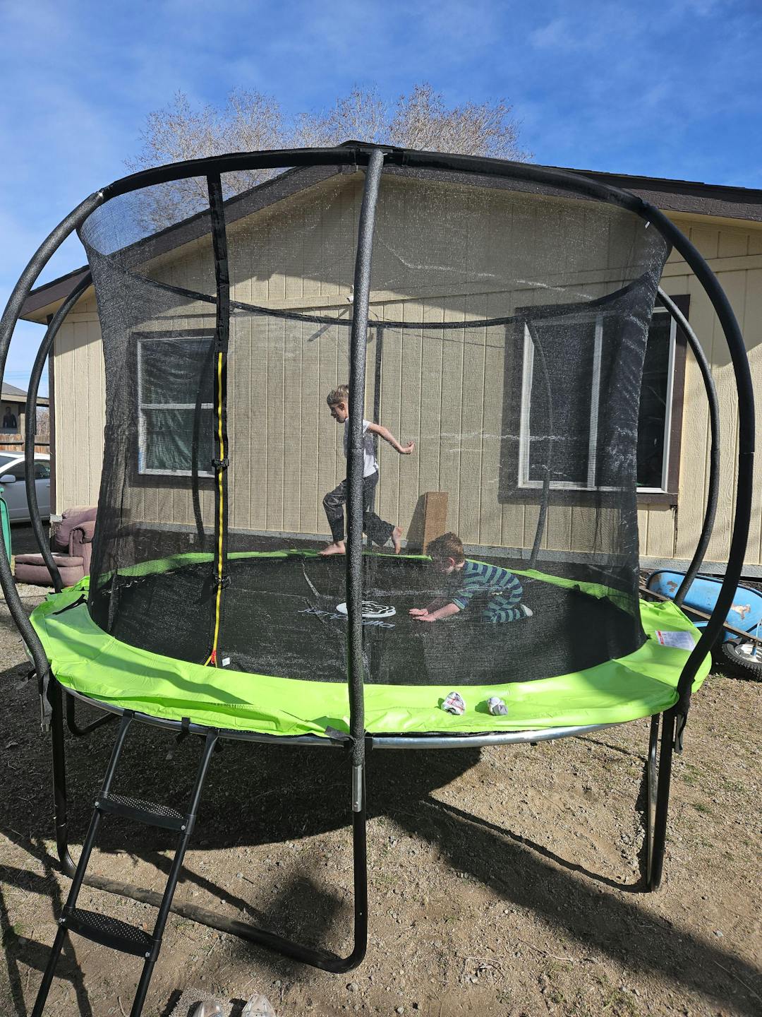 Jumpzylla 14FT Trampoline with Enclosure & Double Color Pad Cover