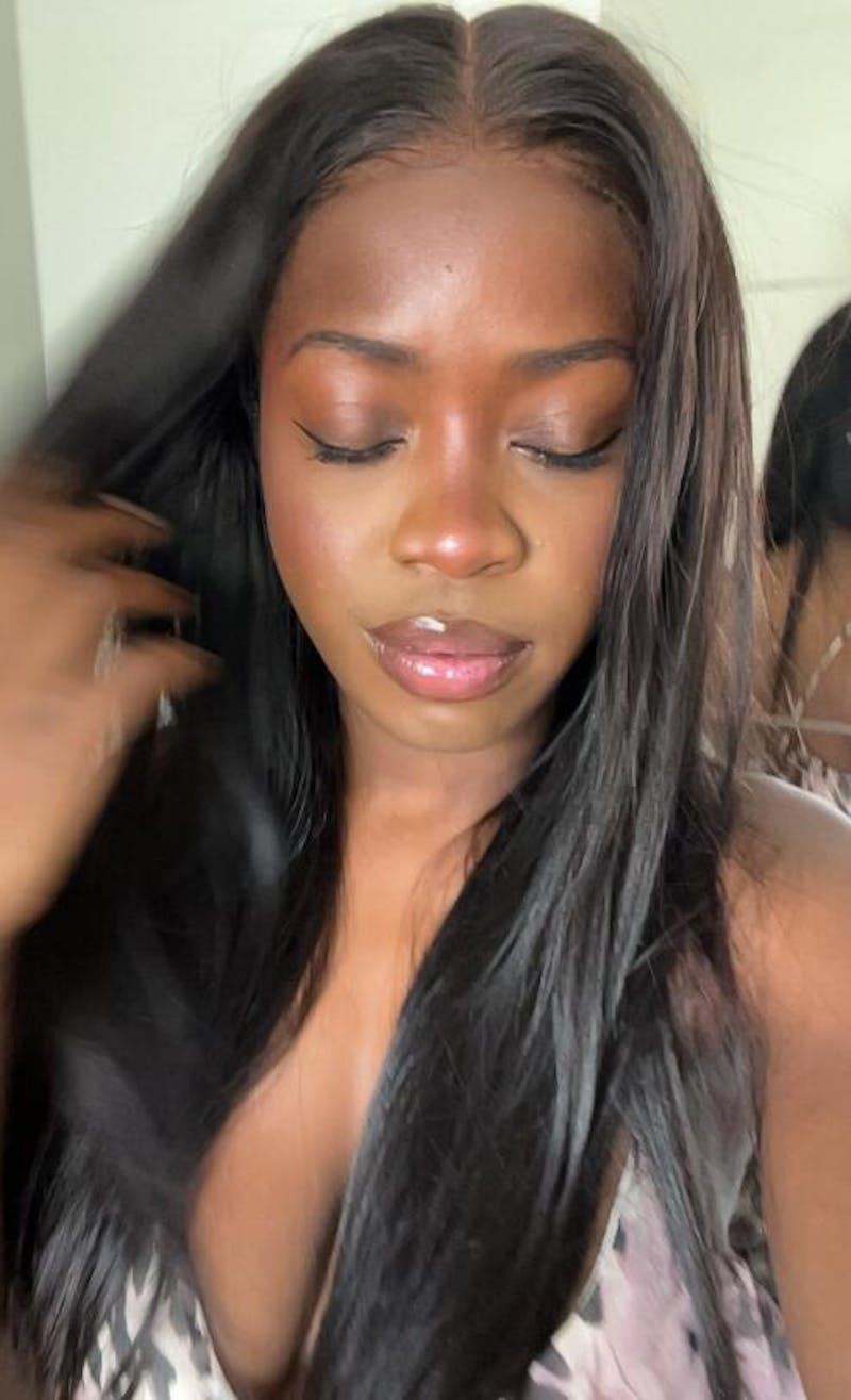 crownmecutie Shantania Beckford Recommend Junoda Wear & Go Straight Lace Closure Wig Pre Cut Lace with Natural Hairline Glueless Wigs