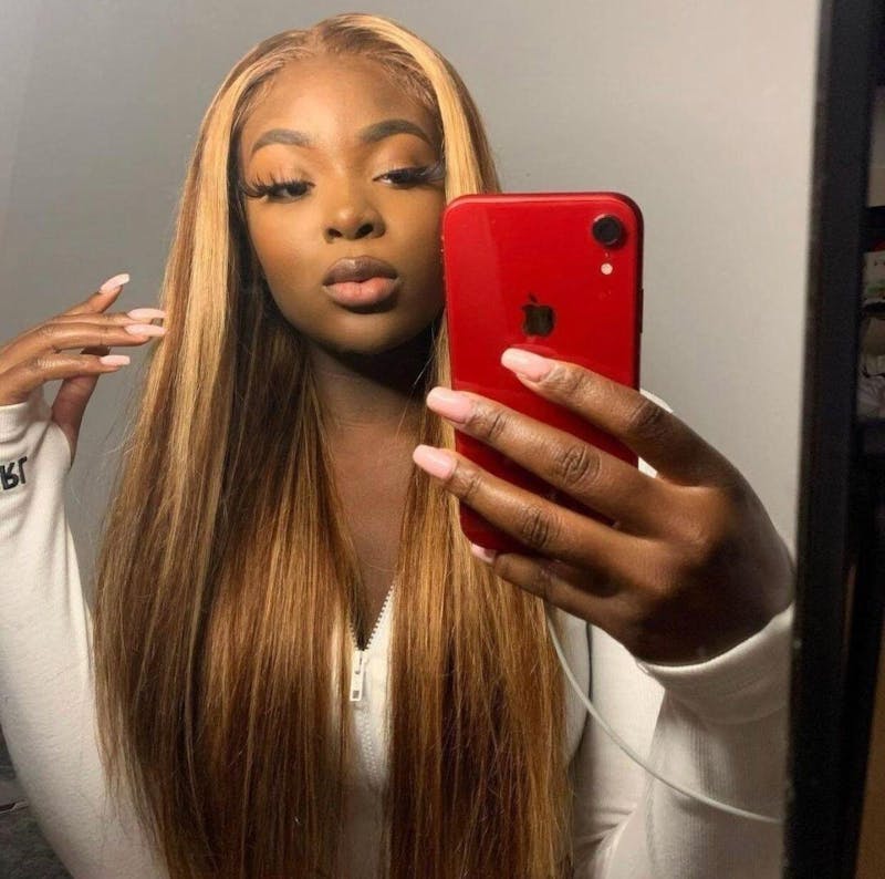 Highlight Honey Blonde Straight / Body Wave Hair Lace Front Wigs Flash Sale