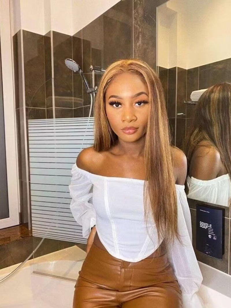 Highlight Honey Blonde Straight / Body Wave Hair Lace Front Wigs Flash Sale