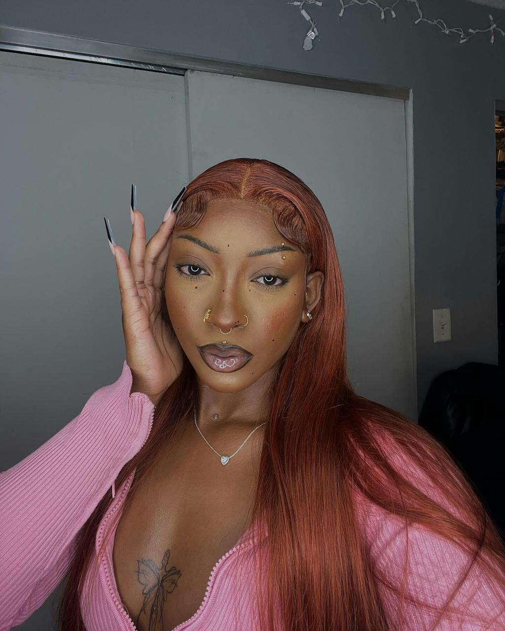 Reddish Brown Straight/Body Wave Lace Front Human Hair Wig Flash Sale