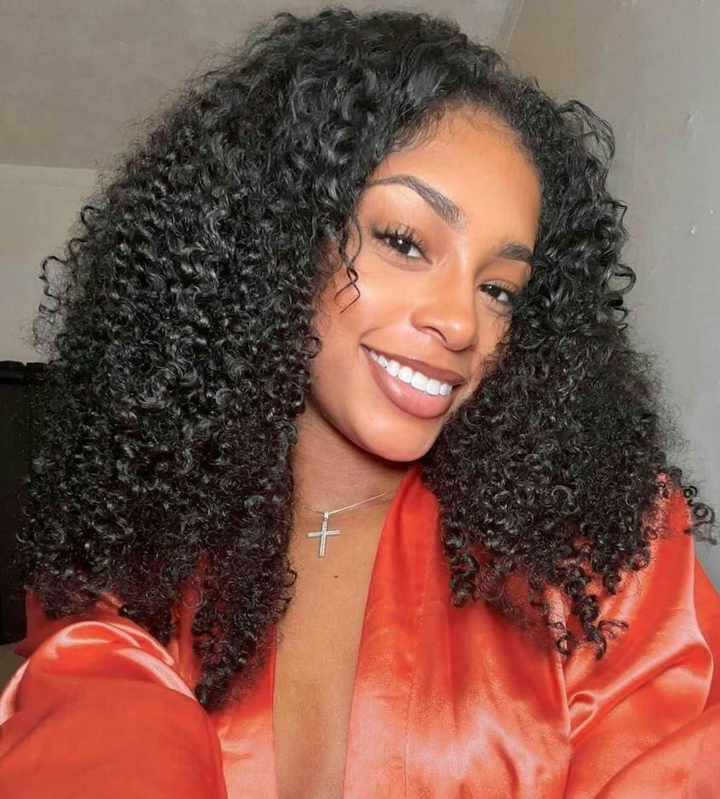 Afro Curly Invisi Drawstring V Part Wig 4c Kinky Curly Vpart Wigs Meets Real Scalp No Leave Out Upart Wigs