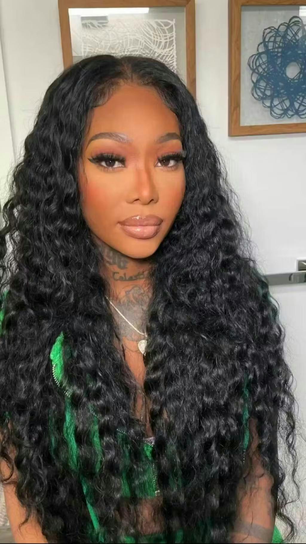 Drawstring Wig Water Wave Invisible Hairline Beginner Friendly