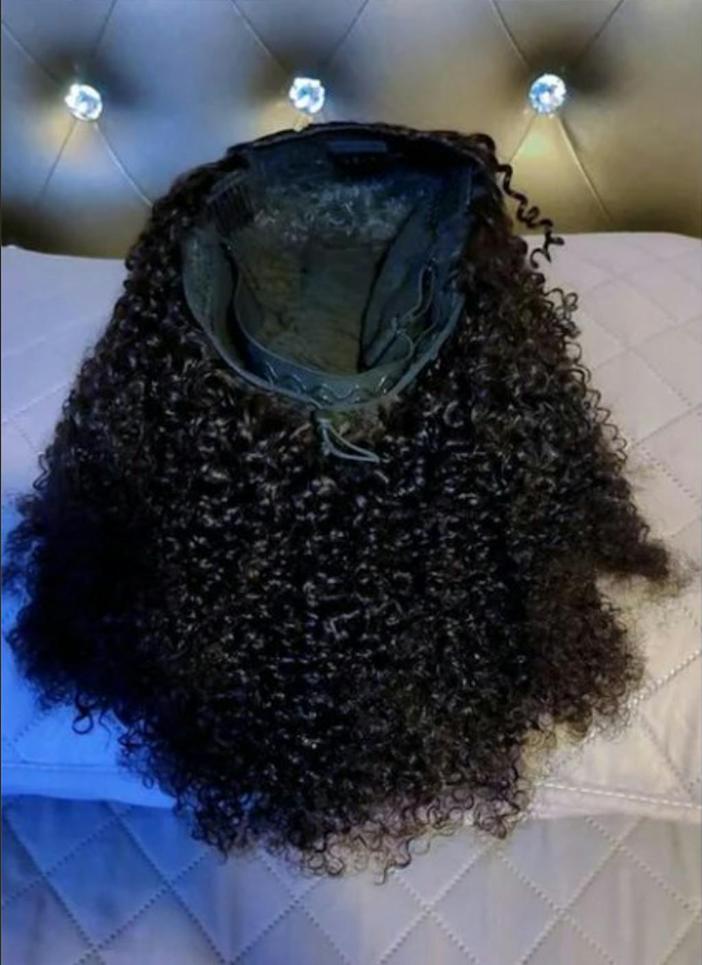 Afro Curly Invisi Drawstring V Part Wig 4c Kinky Curly Vpart Wigs Meets Real Scalp No Leave Out Upart Wigs