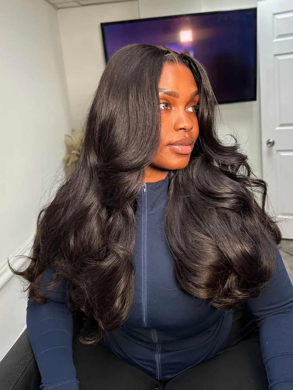 Body Wave 4x4 Lace Closure Wigs Peruvian Hair Natural Hairline