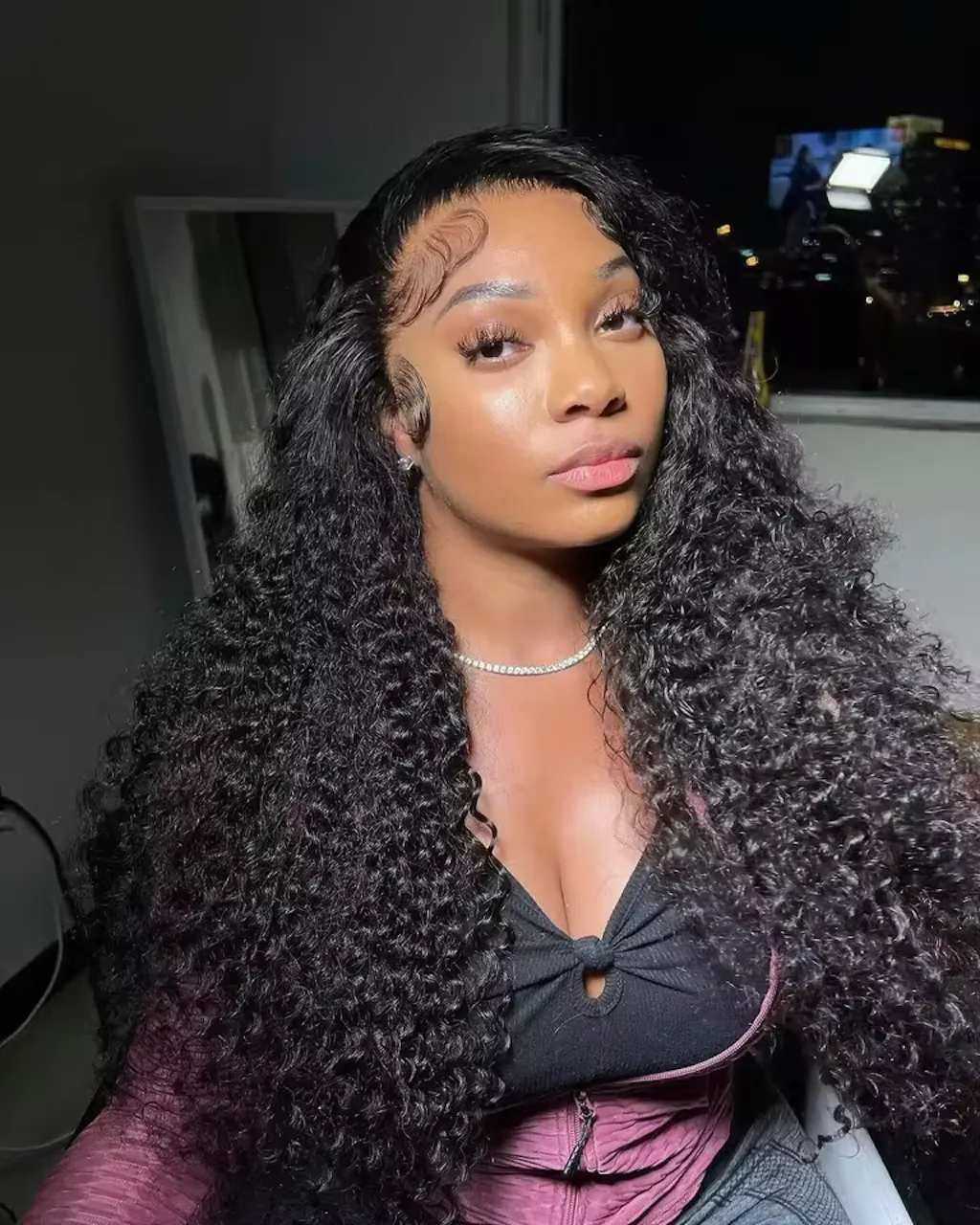 Curly Pre-Cut Lace Pre-Plucked Bleached Knots Wear & Go Glueless Wig Flash Sale