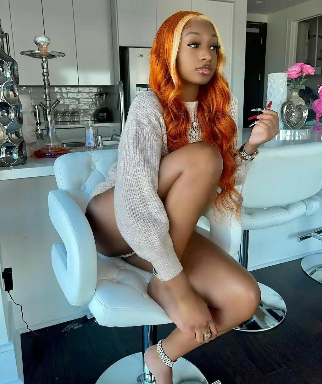 Skunk Stripe Colored Wig Hair Body Wave Human Hair Lace Front Wigs High Density