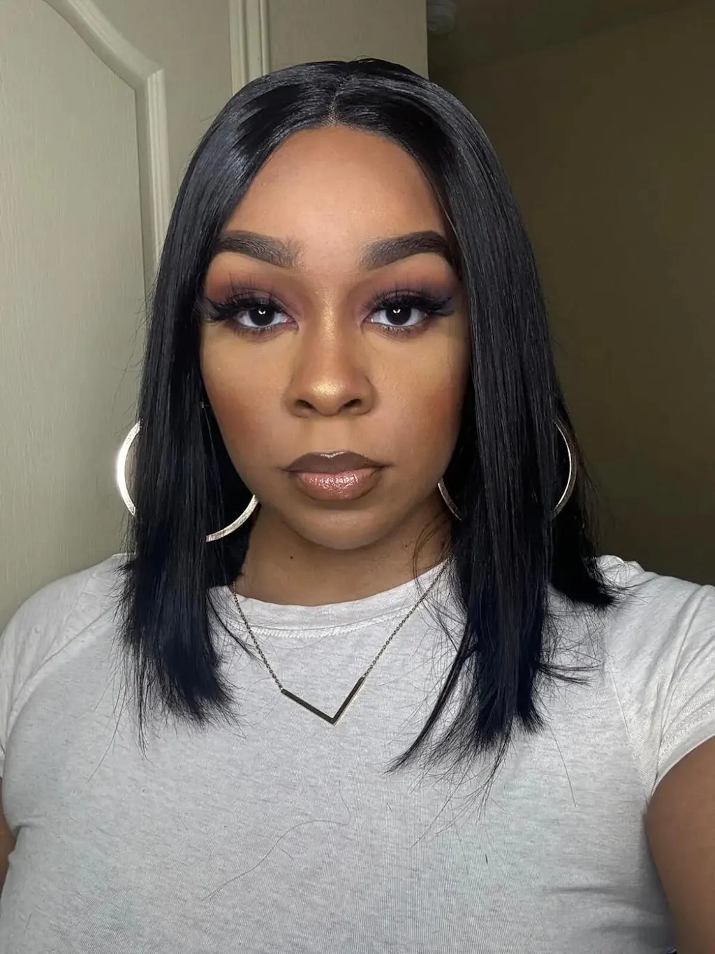 PreEverything Wig - Silky Blunt Cut Wear Go Glueless Lace Bob Drawstring Wig  Shoulder Length Wig Pre Plucked & Bleached Flash Deal