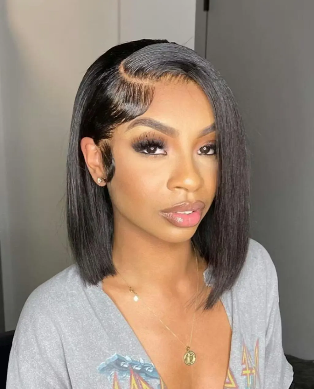 Junoda Wear & Go Wig Short Human Hair Bob Wigs Pre Cut Lace Straight Glueless Wig Sophiology Recommend